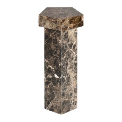 Five Sided Brown Marble Drinks Table