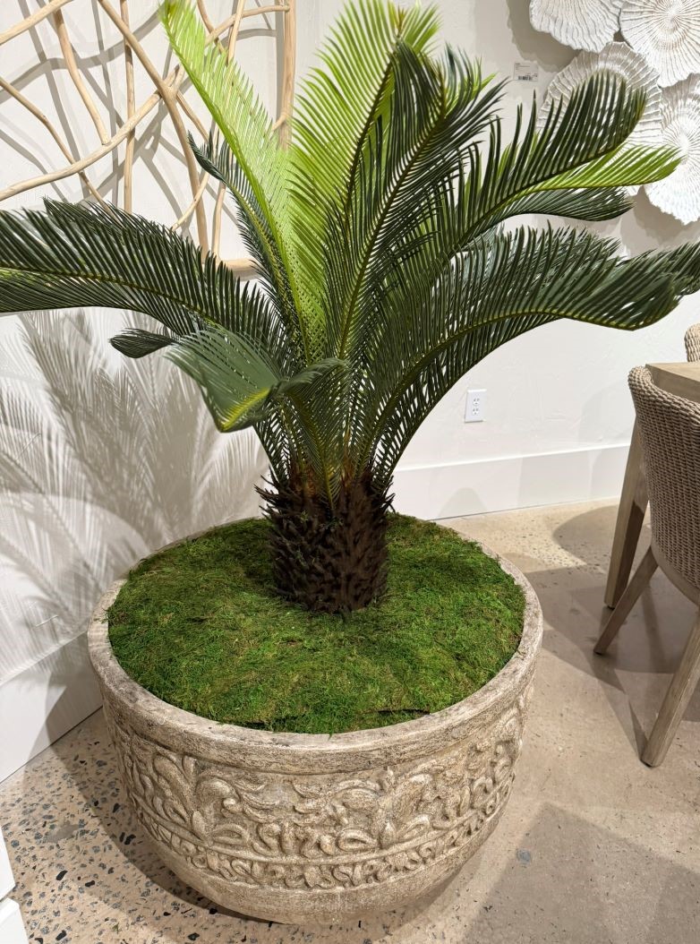 Samuel Weathered Stone Indoor-Outdoor Planter - Image 6