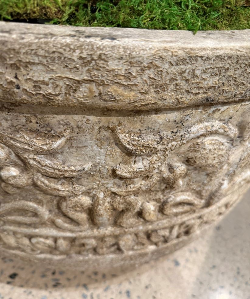 Samuel Weathered Stone Indoor-Outdoor Planter - Image 7