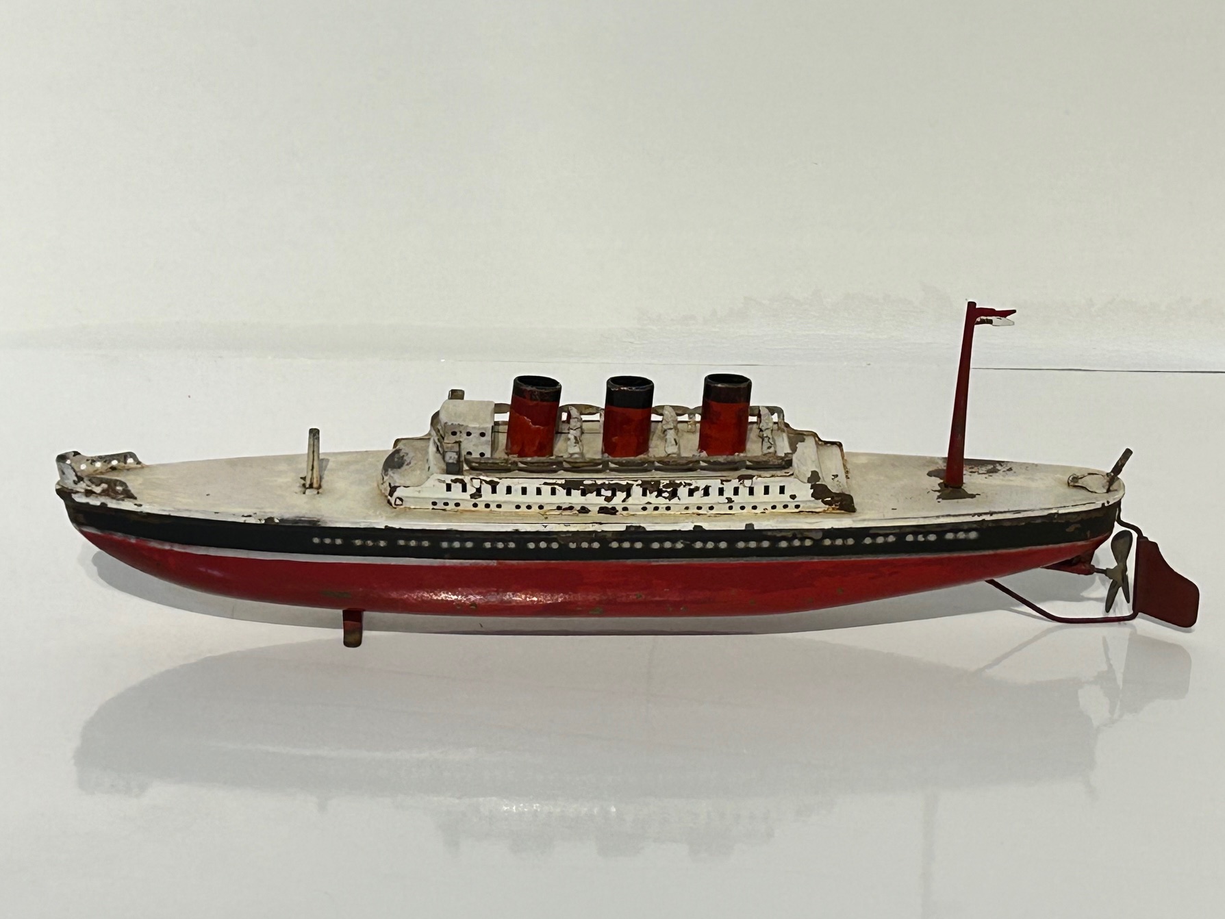 Vintage Metal Ocean Liner Model Toy - Image 2