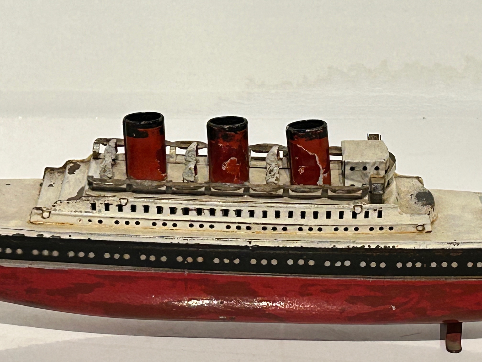 Vintage Metal Ocean Liner Model Toy - Image 4