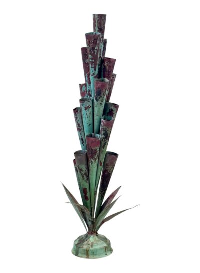 Vintage Mid-Century Verdigris Copper Vase