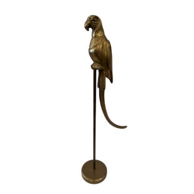 Vintage Brass Parrott on Brass Stand