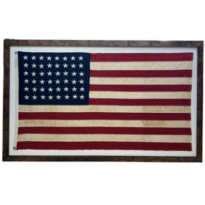 Vintage Annin Defiance Framed American Flag with 48 Stars