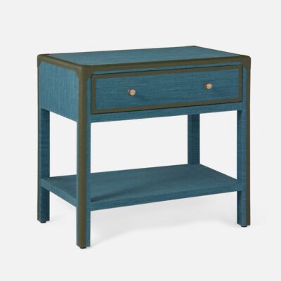 Nate Cotton Jute and Leather Nightstands