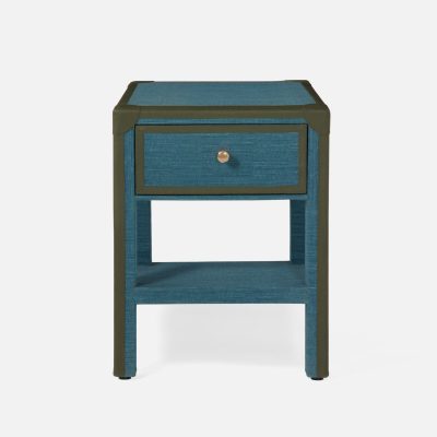 Nate Cotton Jute and Leather Nightstands