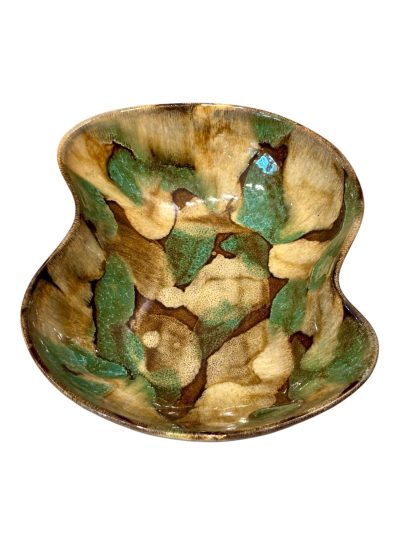 Vintage Glazed Pottery Bowl