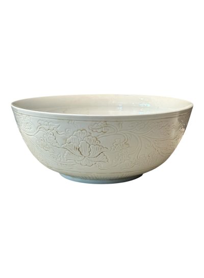 White Floral Bowl