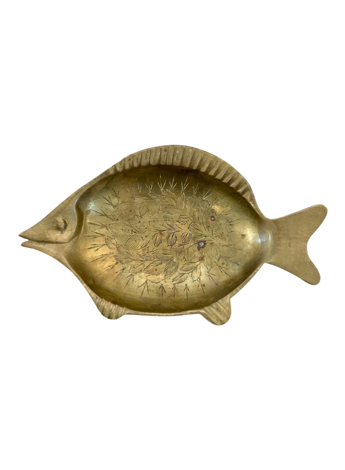 Vintage Brass Fish Dish