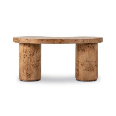 Modern Organic Two Pedestal Base Desk