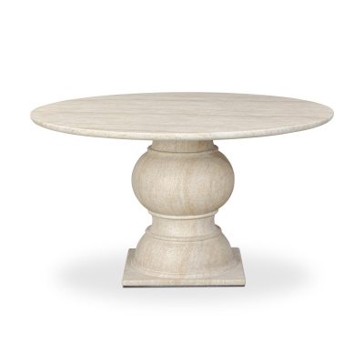 Franklin Faux Travertine Pedestal Dining Table