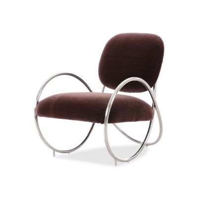 Sculpted Polished Stainless Steel Chair