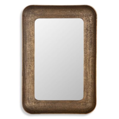 Matteo Antiqued Brass Textured Mirror