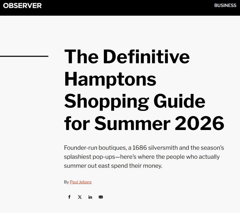 Hamptons Summer Shopping Guide 2026