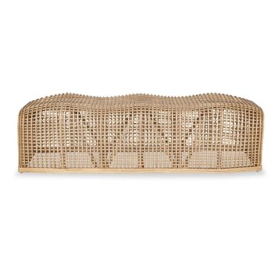 San Mateo Sculptural Rattan Bench