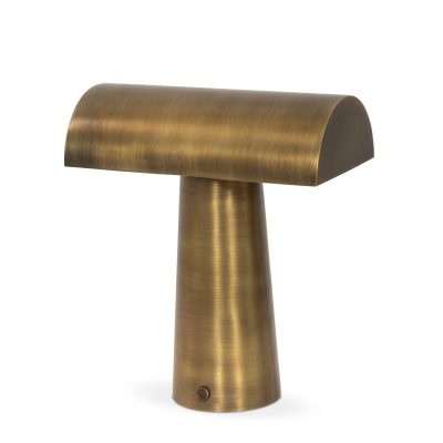 Cylinder Cordless Table Lamp with Demilune Shade
