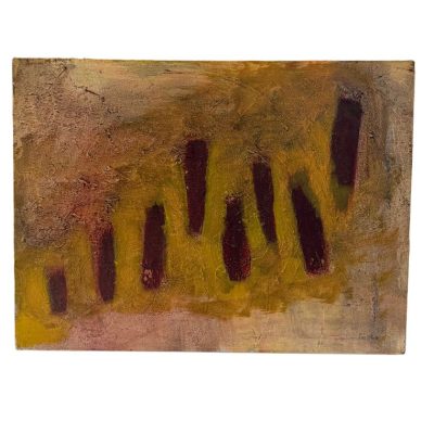 Yellow and Red Abstract Original Art