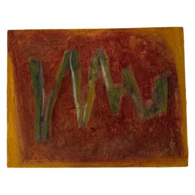 Yellow, Red and Green Abstract Original Art