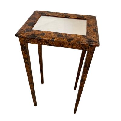 Vintage Faux Tortoise Drinks Table