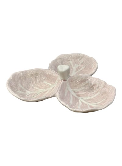 Vintage Pink Three Leaf Cabbage Dish