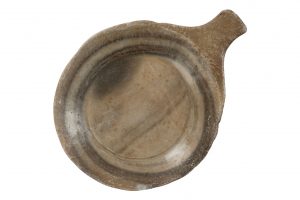 Vintage English marble bowl, large and unique, with a close-up view showcasing its intricate patterns and smooth surface.