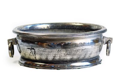 Cast aluminum wine tub on display